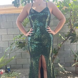 Sparkly Green Prom Dress